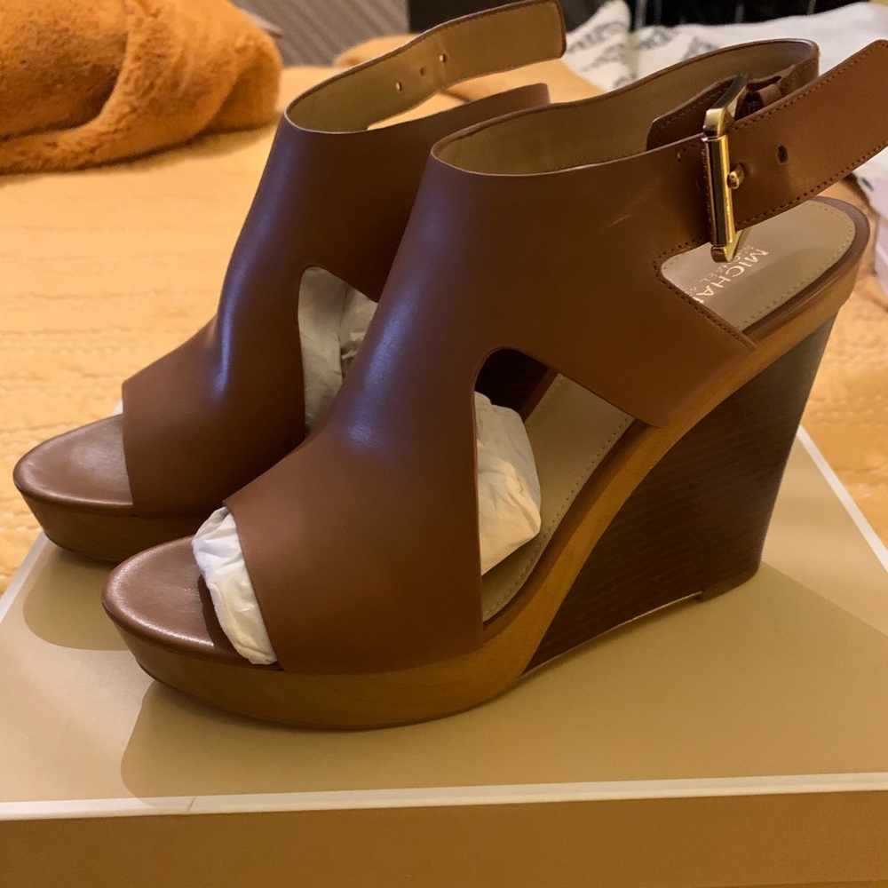 Michael Kors leather wedge